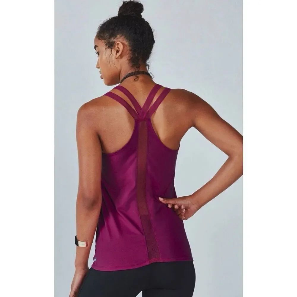 Fabletics Women's Peyton Raspberry Pink Athletic Tank Top - Picture 7 of 7
